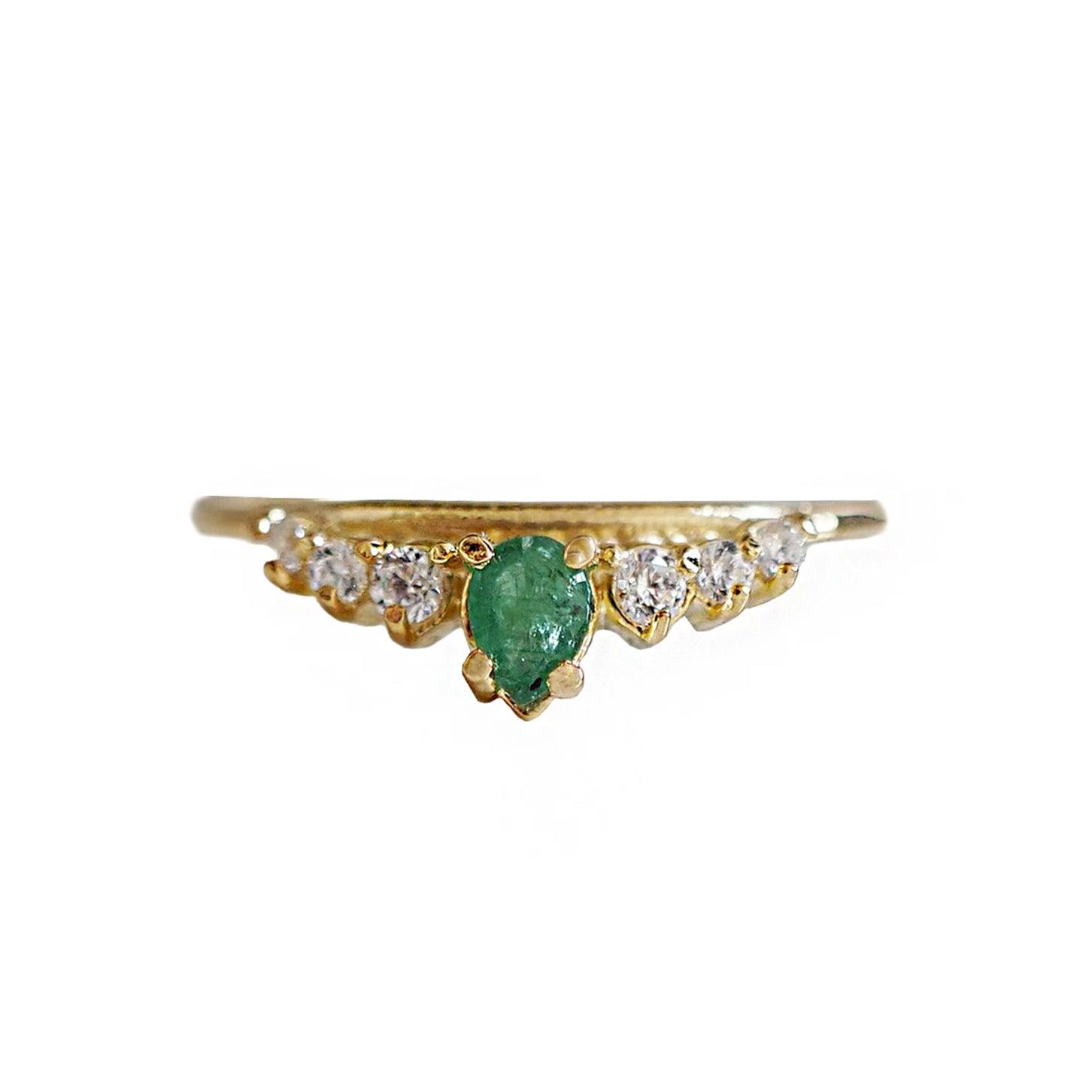 14K Emerald Empress Ring - Tippy Taste Jewelry