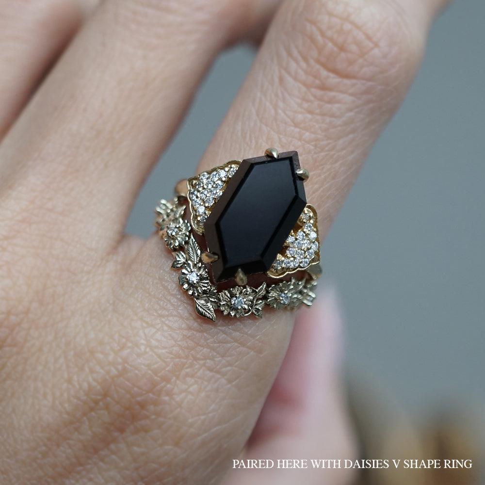 Frozen Onyx Diamond Ring in 14K and 18K Gold - Tippy Taste Jewelry