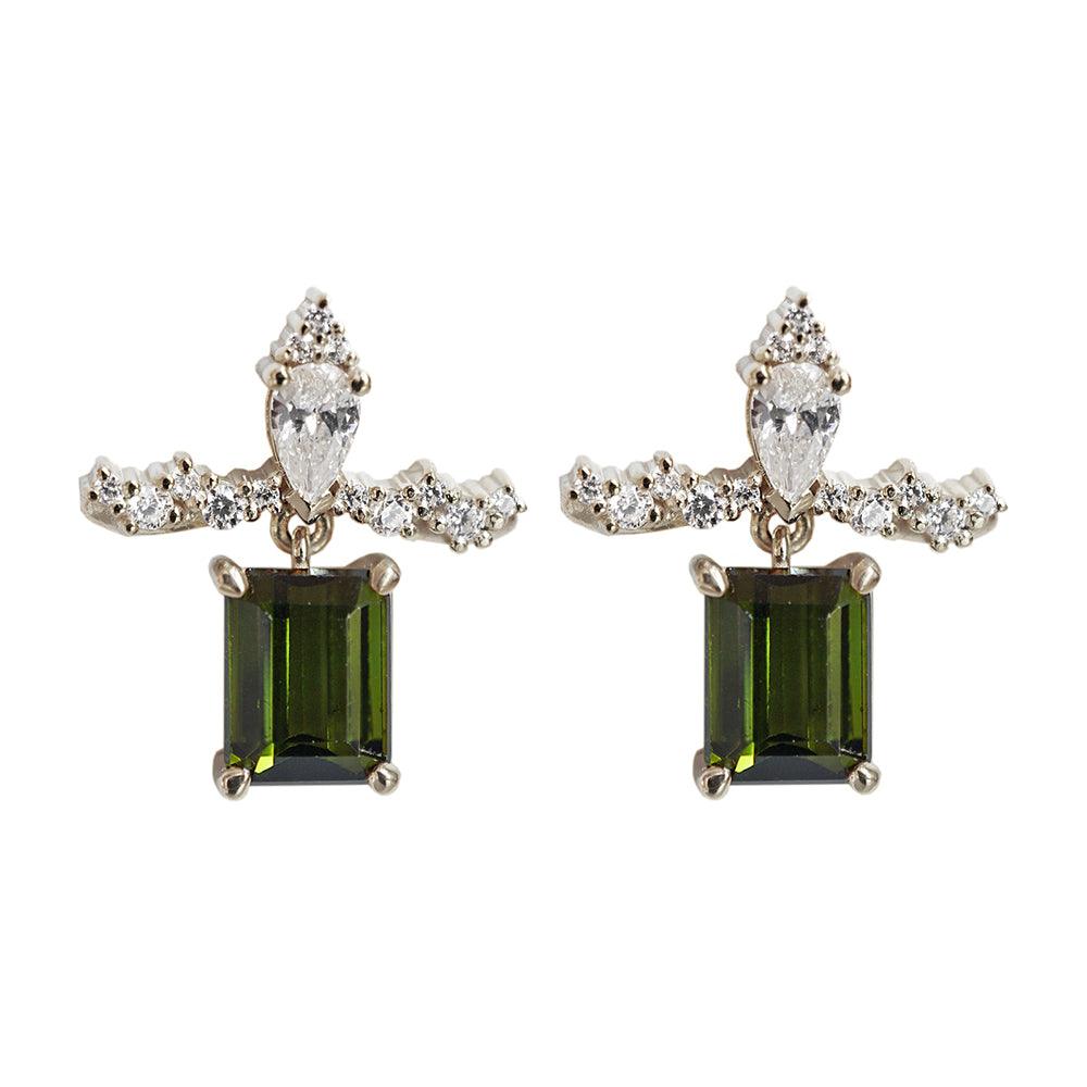 14K Green Tourmaline Florence Earrings - Tippy Taste Jewelry