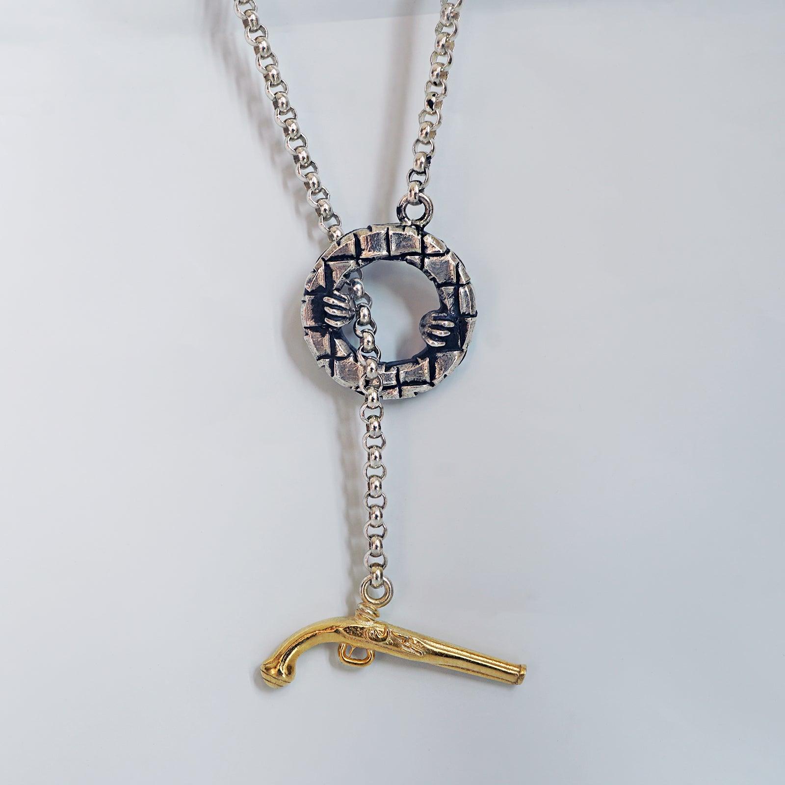 Hand Gun Chain Necklace - Tippy Taste Jewelry