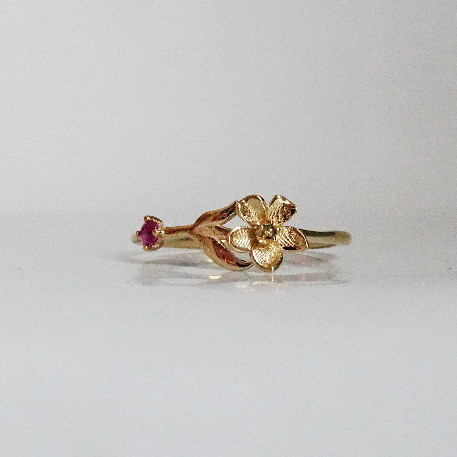 July birth flower ring 