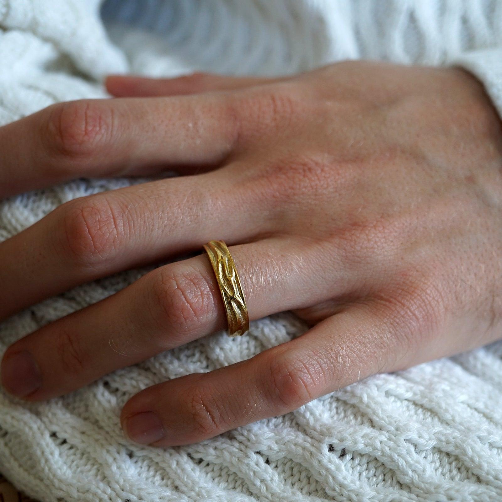 Liquid Ring in Sterling Silver and 14K Gold, 5mm - Tippy Taste Jewelry