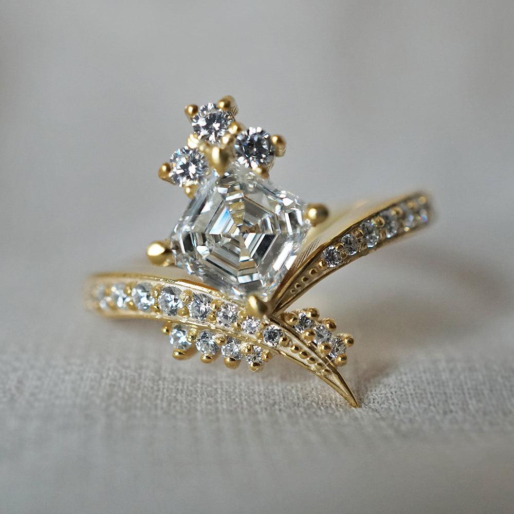 One of A Kind: Manhattan Asscher Diamond Ring - Tippy Taste Jewelry