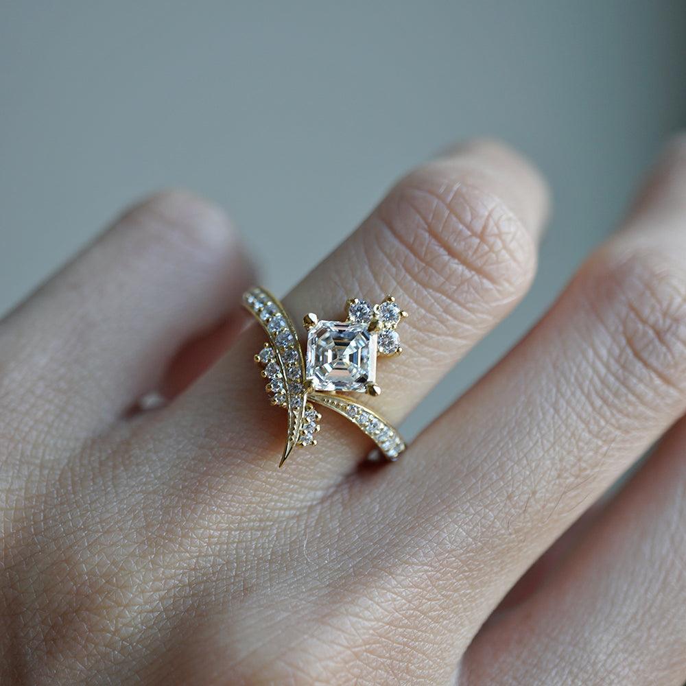 One of A Kind: Manhattan Asscher Diamond Ring - Tippy Taste Jewelry