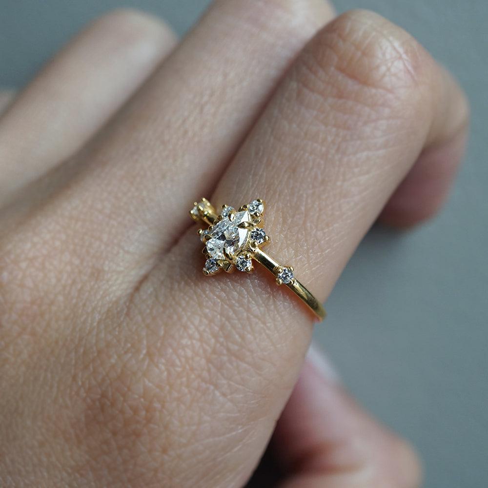 Open Diamond Ring – Baby Gold