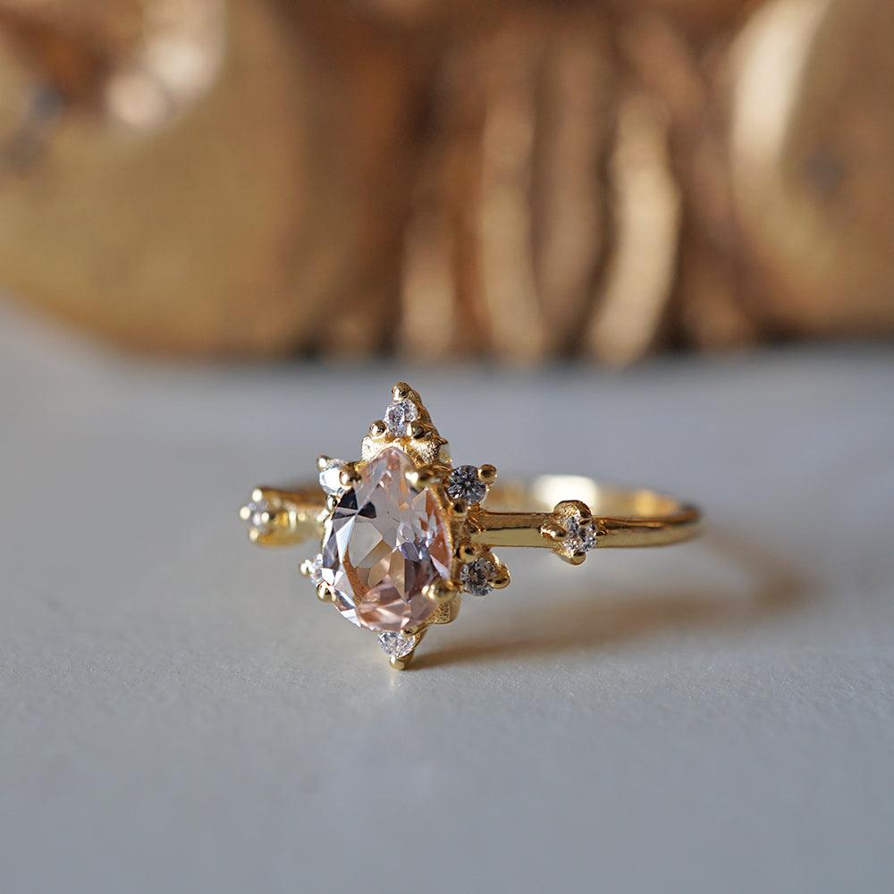 Morganite Crush Ring - Tippy Taste Jewelry