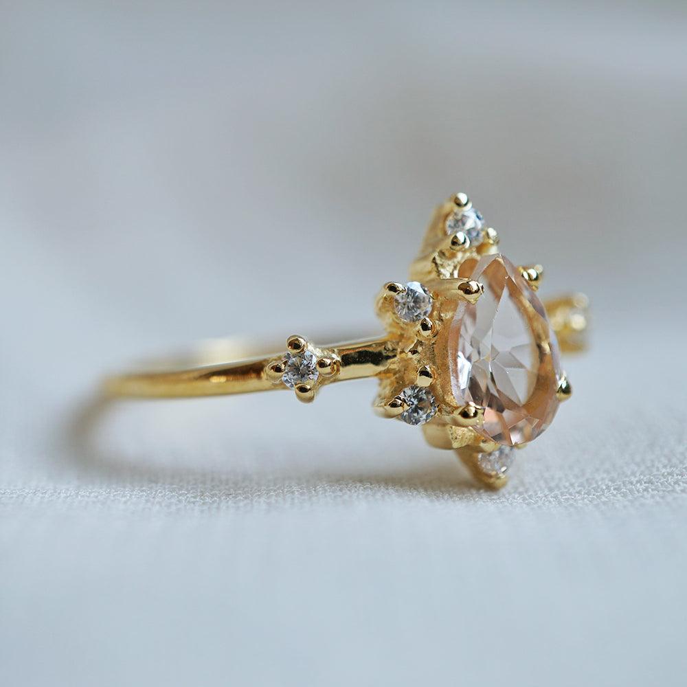 Morganite Crush Ring - Tippy Taste Jewelry