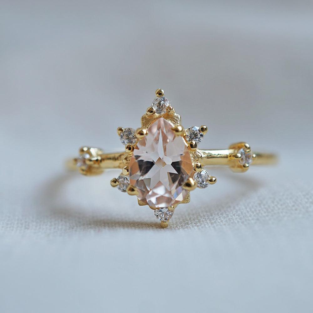 Morganite Crush Ring - Tippy Taste Jewelry