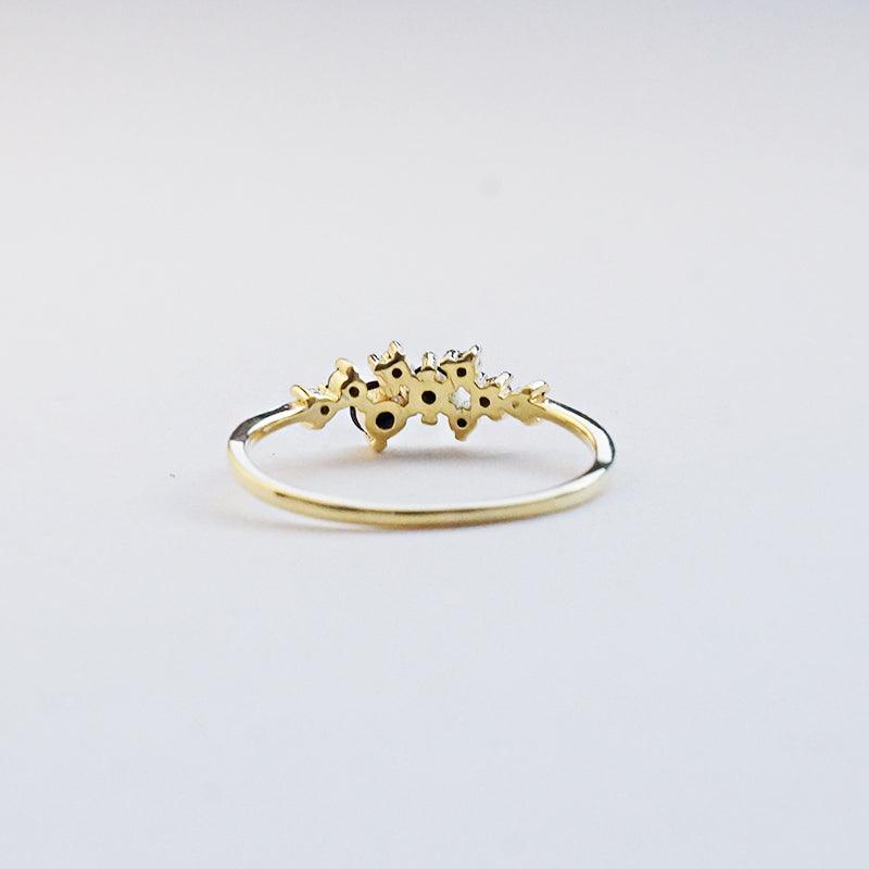 14K Night Queen Dainty Ring - Tippy Taste Jewelry