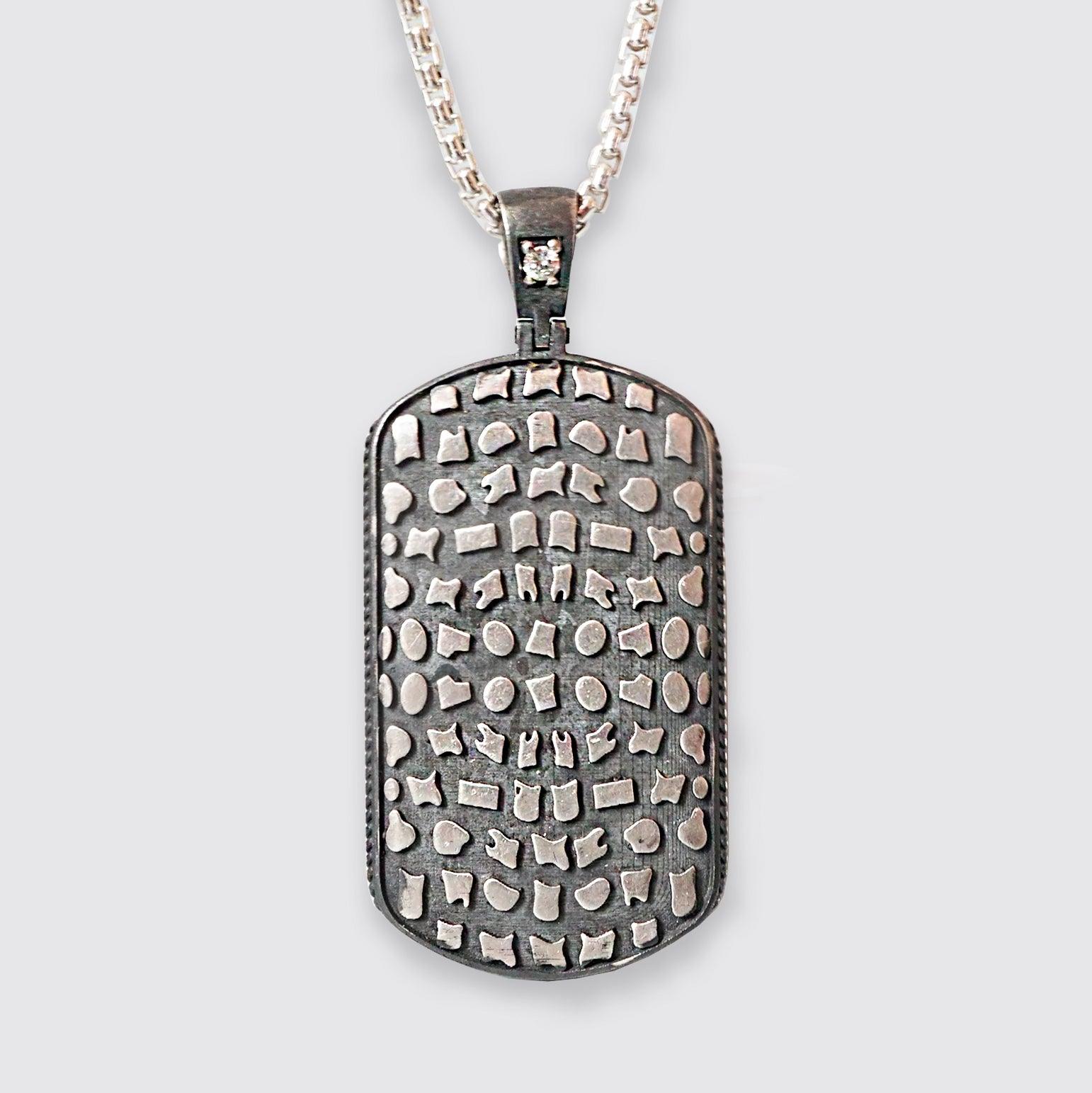 Pavement Diamond Dog Tag - Tippy Taste Jewelry