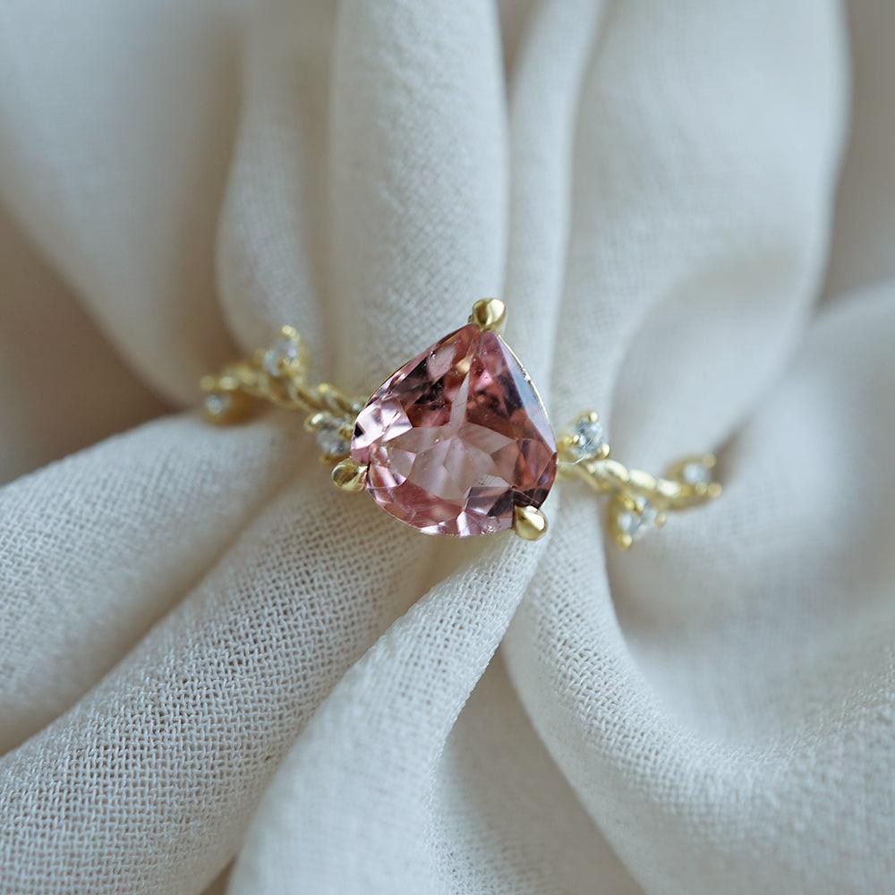 One Of A Kind: 14K Pink Tourmaline Sicily Ring - Tippy Taste Jewelry