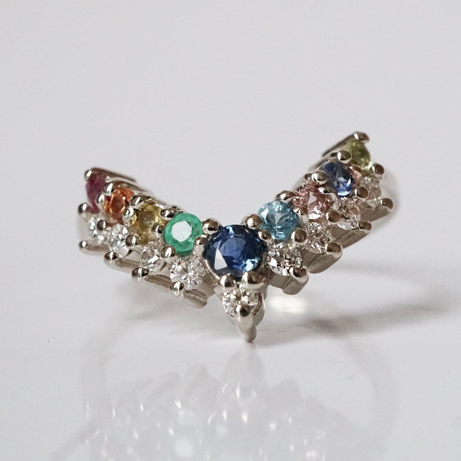 Rainbow Diamond Ring - Tippy Taste Jewelry