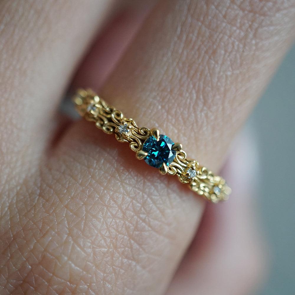 Limited Edition: Constantine Blue Diamond Ring - Tippy Taste Jewelry