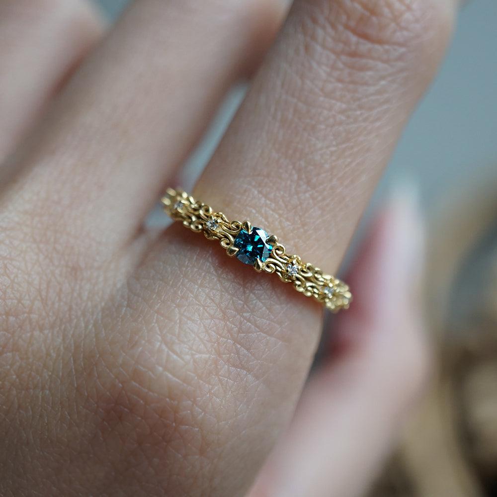 Limited Edition: Constantine Blue Diamond Ring - Tippy Taste Jewelry