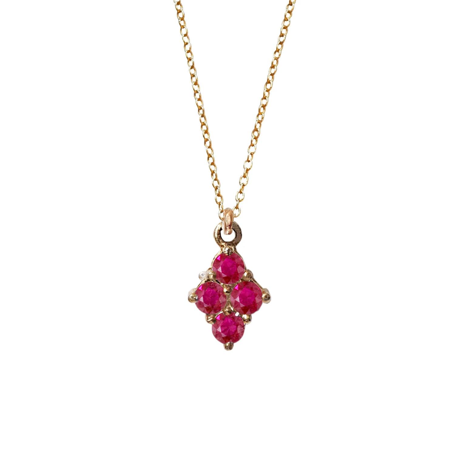 Cherry Pie Ruby Necklace - Tippy Taste Jewelry