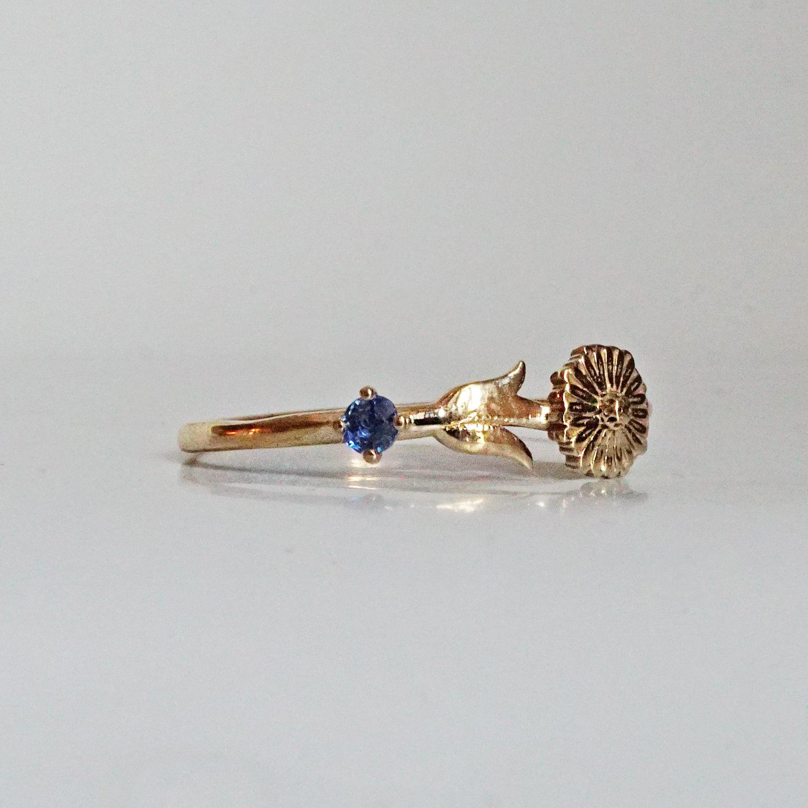 september birth flower ring