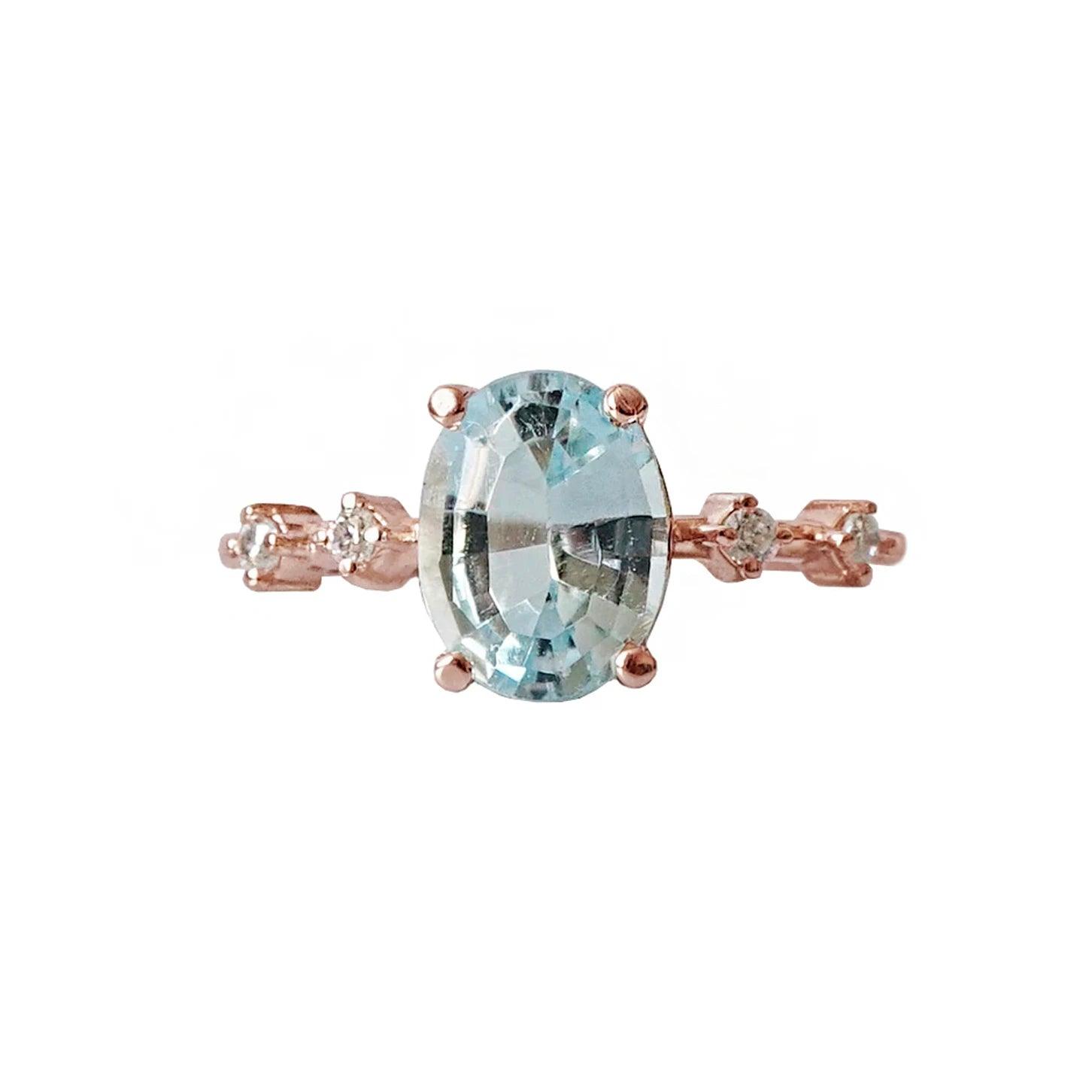 Summer Sky Blue Topaz Ring - Tippy Taste Jewelry