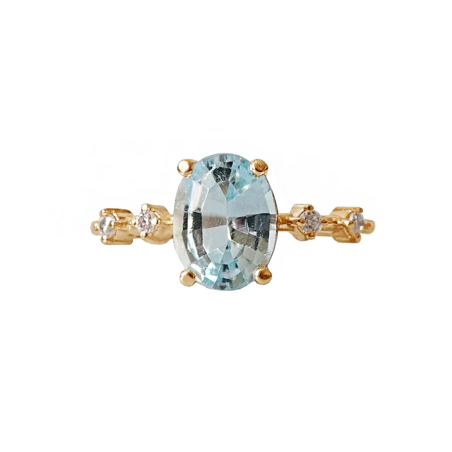 Summer Sky Blue Topaz Ring - Tippy Taste Jewelry